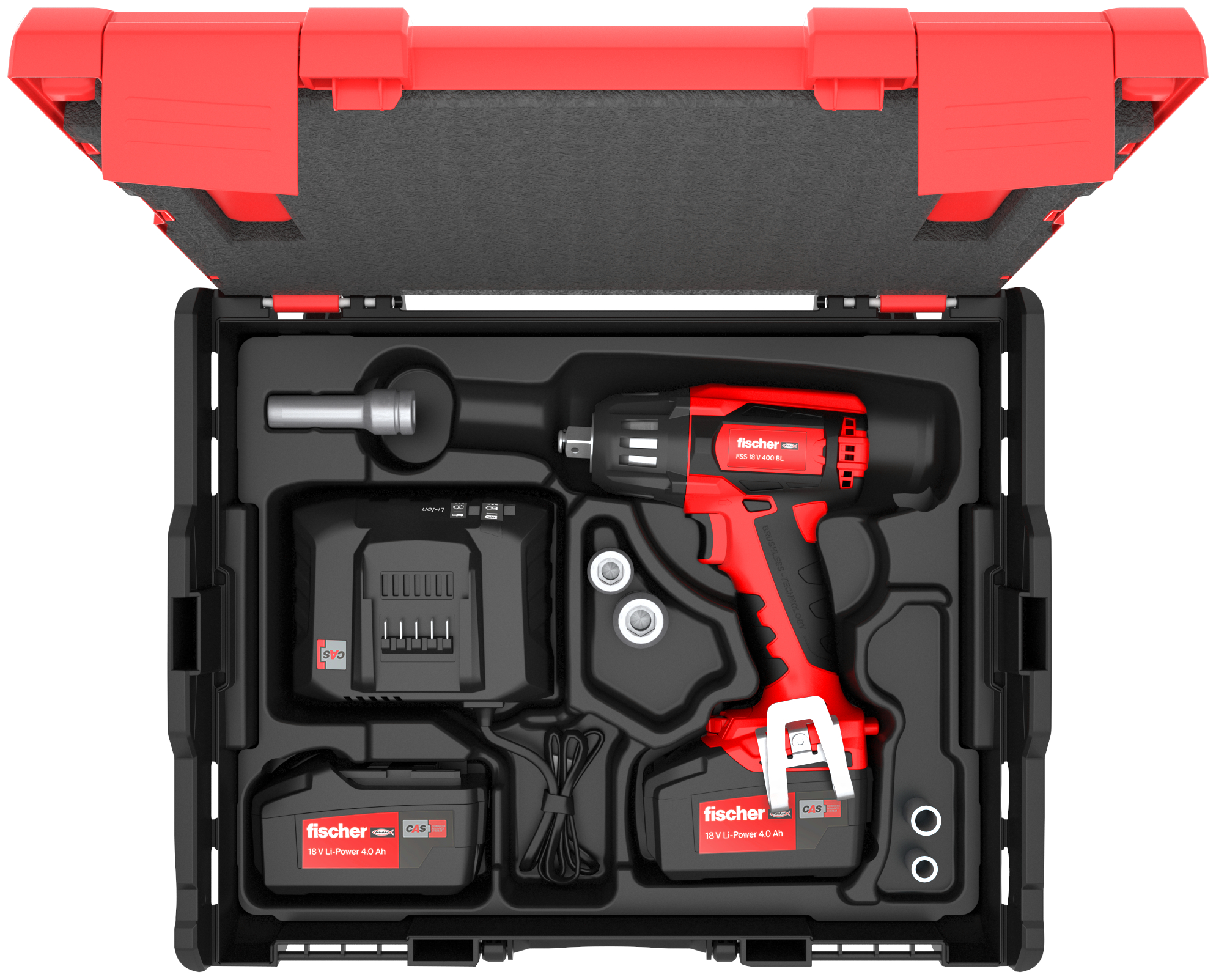Akumulátorový rázový utahovák FSS 18V 400 BL Set 4 Fischer