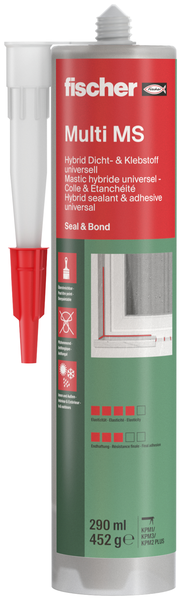 Tmel všestranný pružně lepicí a těsnicí Multi MS bílý (290 ml)
