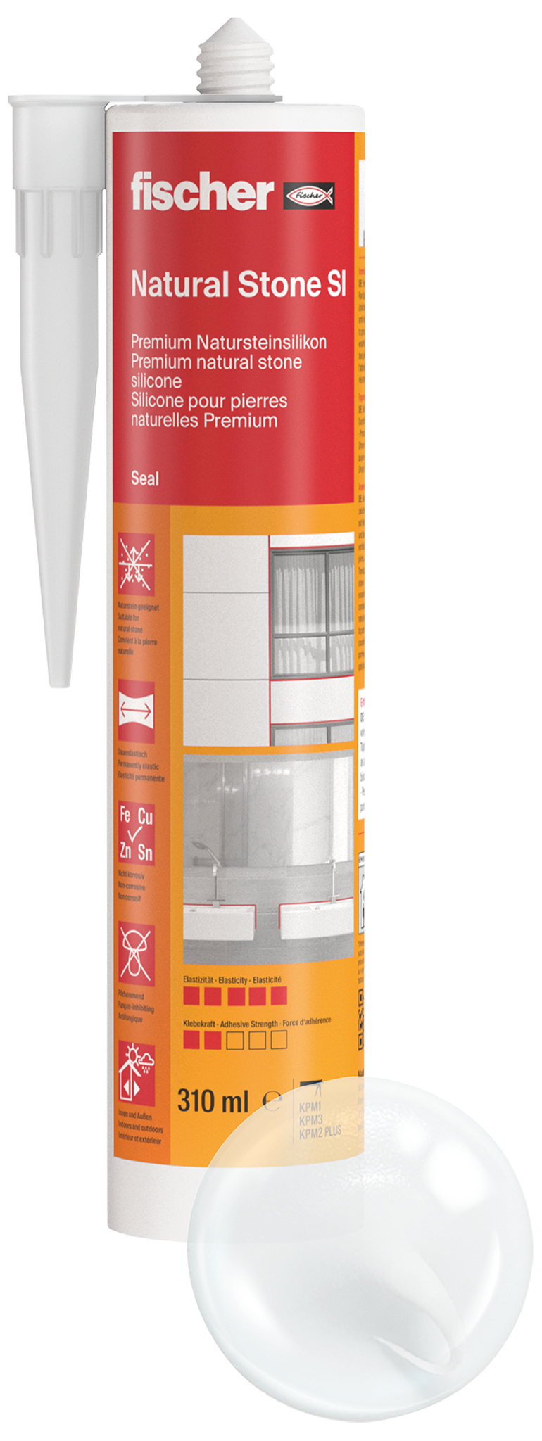 Silikon na přírodní kámen DNS transparentní 310 ml