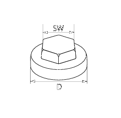 GTR krytka 8x16 SW10 RAL 7016 antracit