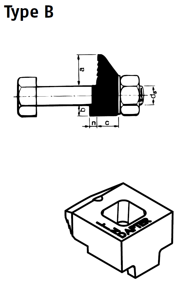 LINDAPTER B-Medium M16x8mm ZN